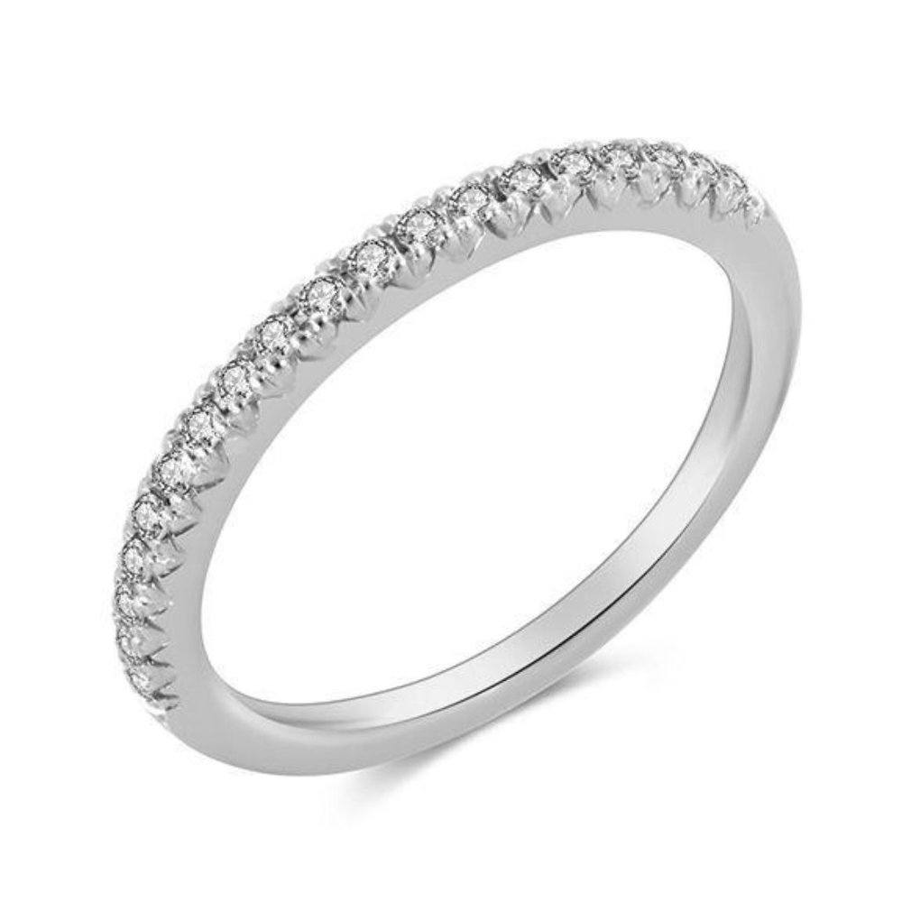 Real Diamond Daily Wear Stackable Wedding Band
